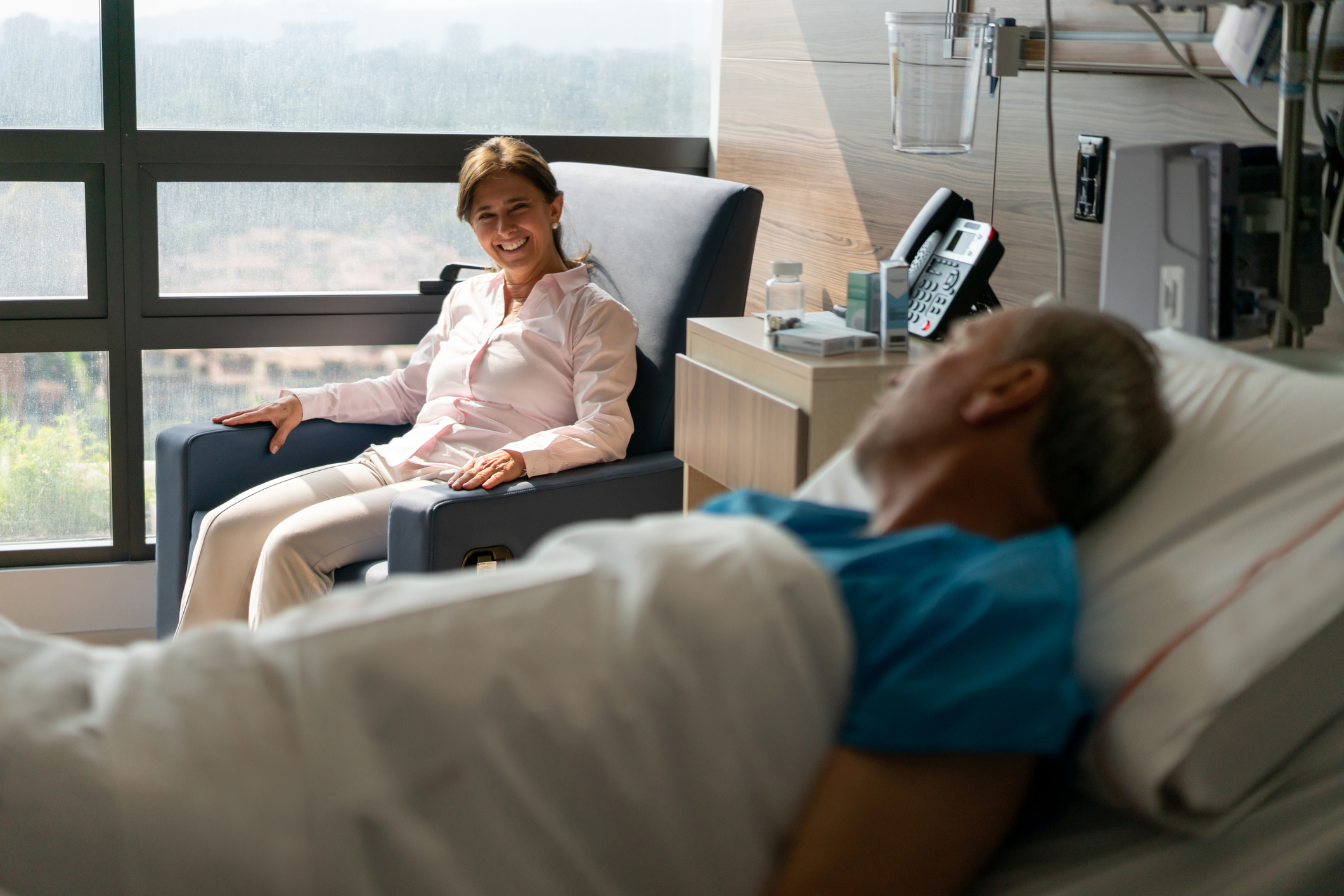 Caregiver with elderly patient